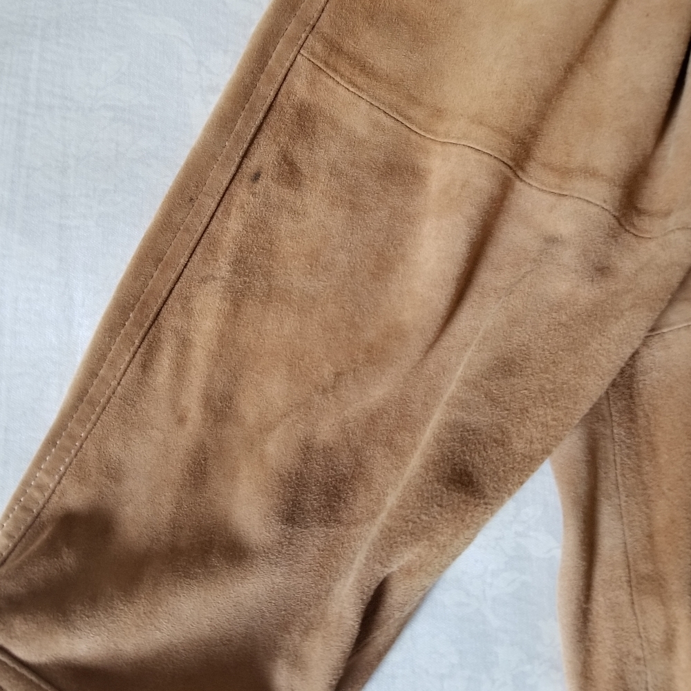 JOY Genuine Leather Camel Cardigan Size L Large - Picture 9 of 14
